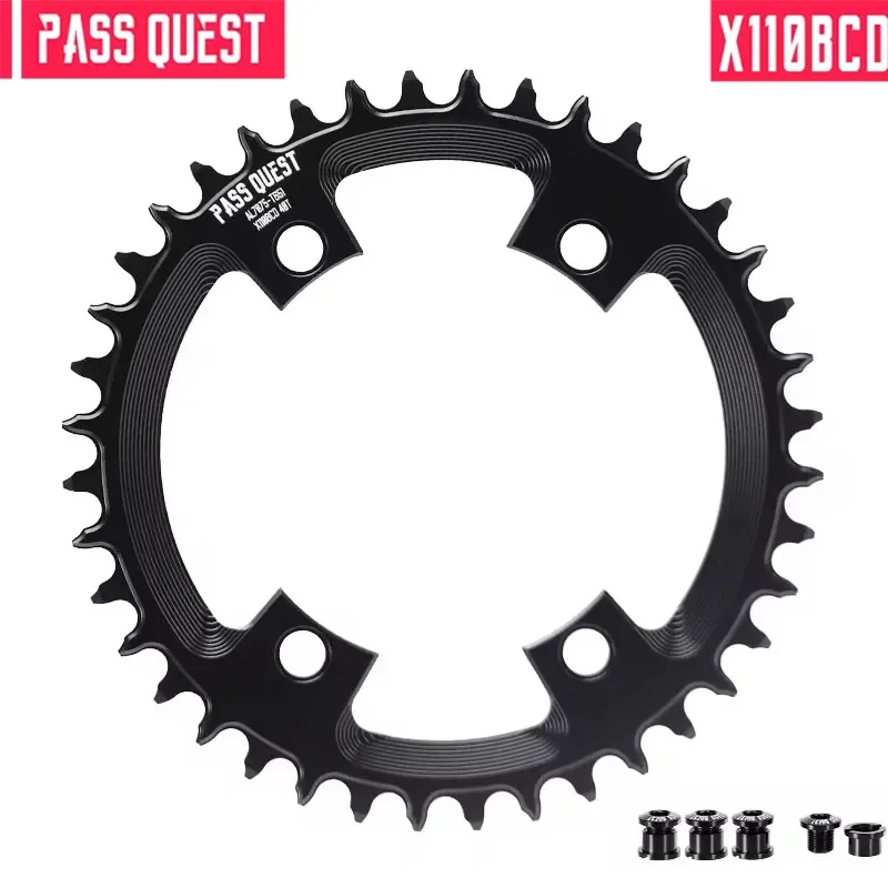 

PASS QUEST X110 4claw 110BCD for R2000 R3000 4700 5800 6800 DA9000 Crankset Round OVAL Road Bike Parts Narrow Wide Chainrings