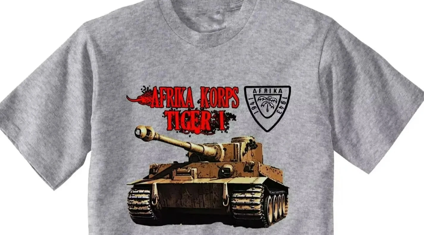 TIGER I TANK  NEW COTTON GREY Men TSHIRT Short  Casual  mens t shirts