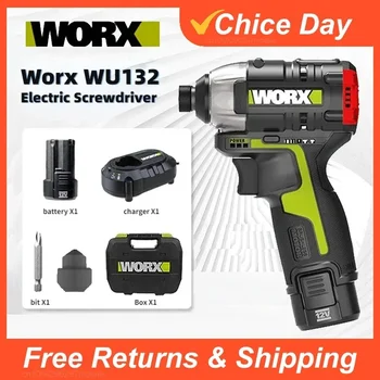 WORX Akülü Darbeli Tornavida WU132 140Nm 12V 3300rpm Fırçasız Motor Tork Ayarı Bakım Elektrikli El Aletleri Elektrikli Matkap