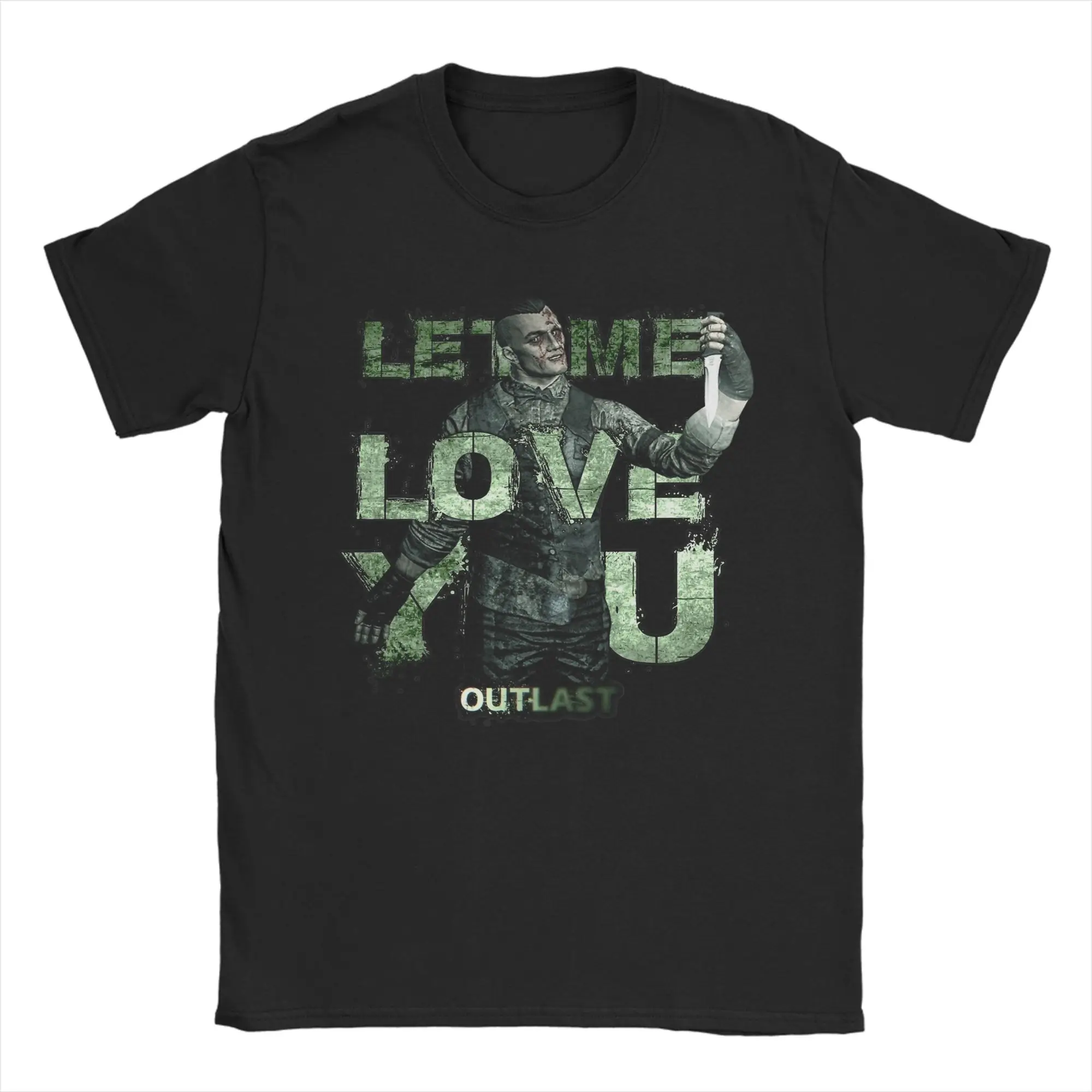 

OUTLAST Eddie Gluskin T-Shirt Summer Harajuku T Shirts Men's Cotton Round Neck Oversized Tees Short Sleeves Awesome Tshirt