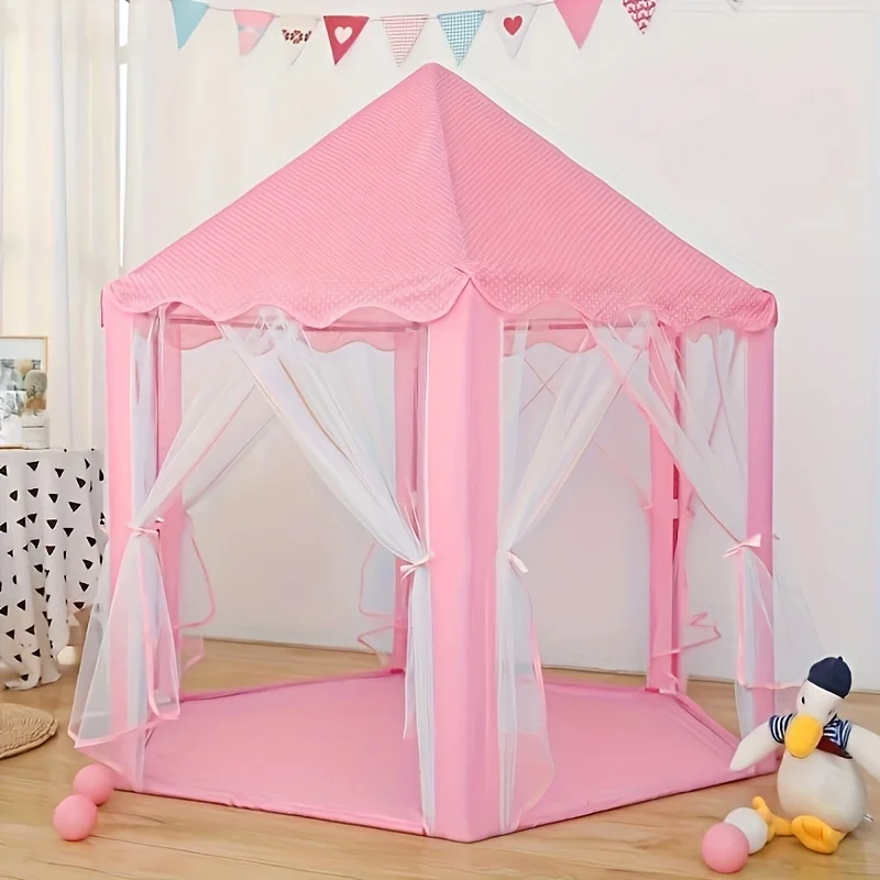 خيمة الأميرة السداسية، خيمة لعب الأطفال في الأماكن المغلقة والخارجية، للأولاد والبنات ألعاب لعب الأدوار وقت اللعبة الخيالية