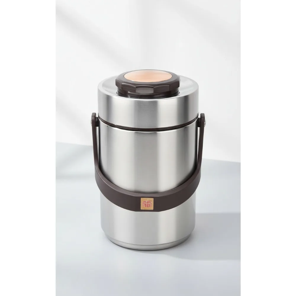 

Insulated Stainless Steel Lunch Box, Leakproof Vacuum Food Container, Large Capacity Thermal Jar for Office Travel Picnic