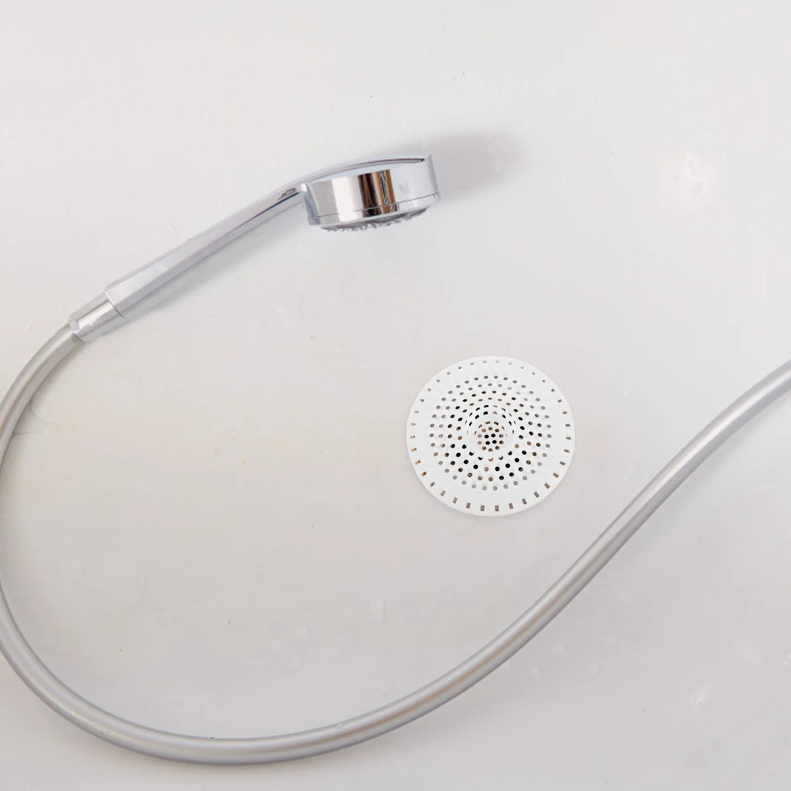 

4Pcs 5 Inch Silicone Drain Hair Catcher Reusable Bathroom Sink Shower Strainer Smooth Flow Odor-Free Easy Clean Dual-Layer