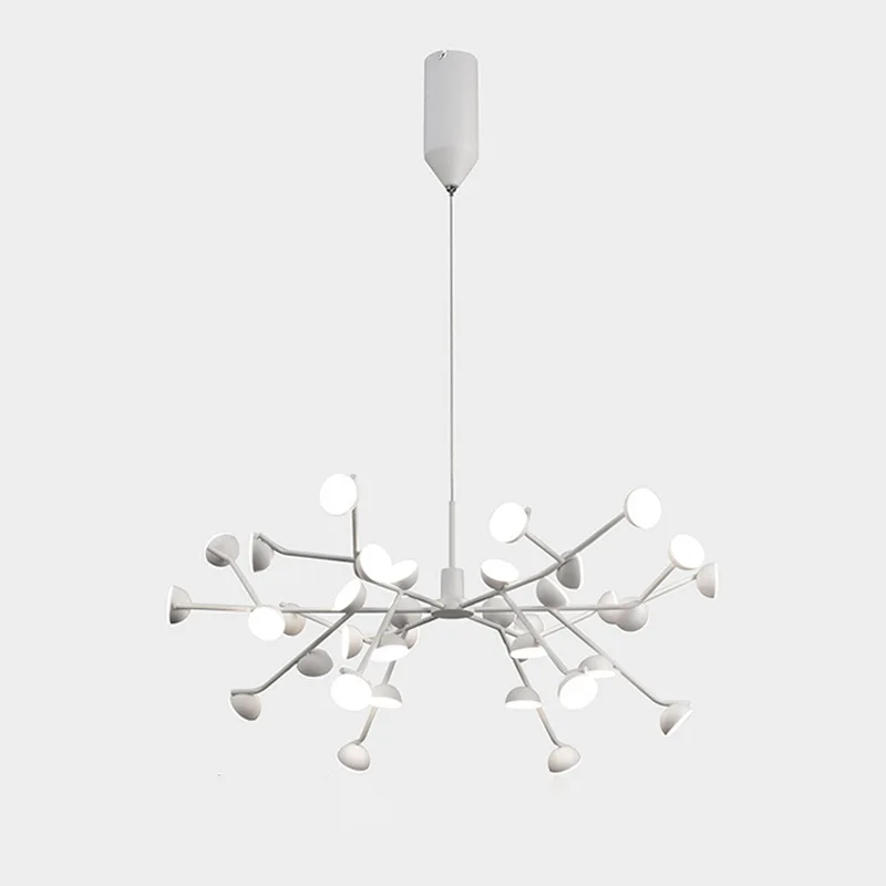 Modern Branch Chandelier 24/36/48 Heads LED Pendant Ceiling Light Nordic White Black Hanging Lamp Loft Home Luminaire Lighting