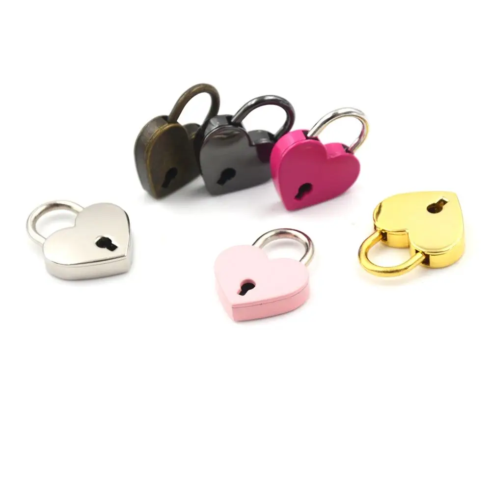 Jewelry Box Luggage Travel Wedding Mini Zinc Alloy Love Heart Lock Locks Padlock Hardware