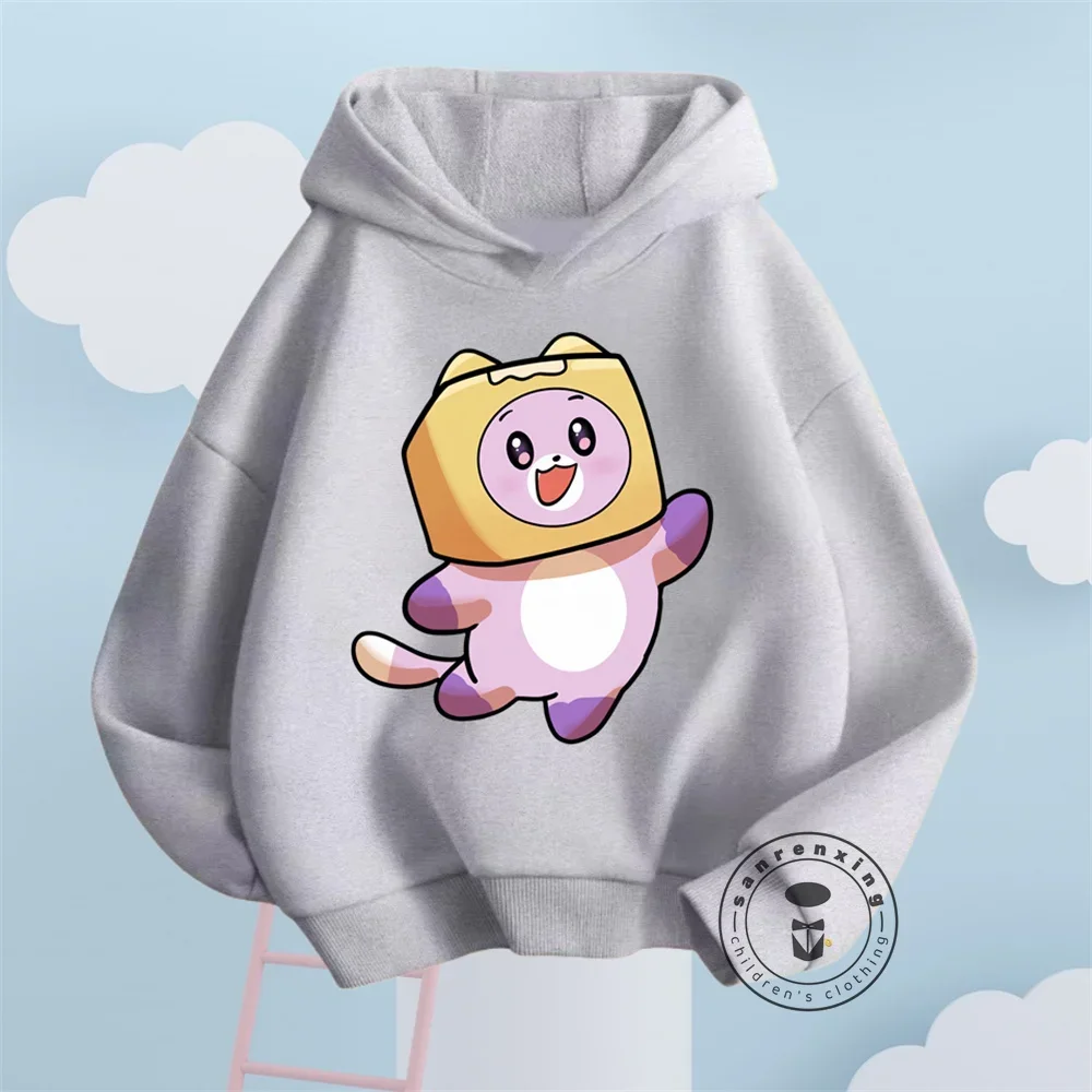 Harajuku Kids Lanky Box Hoodie 2-14 Years Old Sweatshirt Autumn Long Sleeve Cartoon Girls Boys Casual Clothing Tops Children