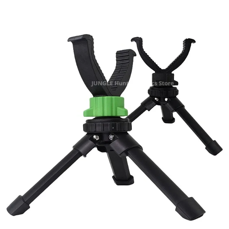 Aluminum Rest Tripod Adjustable Height Rifle 360 Degree Rotation V Yoke Stand Portable Construction For Target Shooting