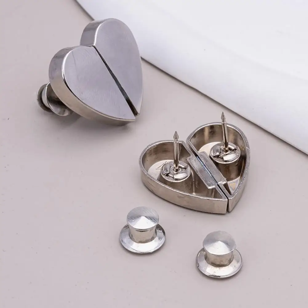 5 Stück magnetische Vorhangschnallen, Vorhangverschluss, herzförmige Knöpfe, abnehmbare Stifte, Herzmagnete für Fenstervorhänge im Wohnzimmer