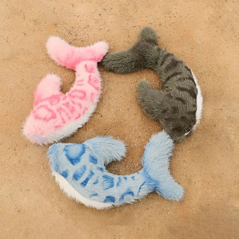 Handwork Furry Shark Tails Fish Fursuit Cosplay Prop Performance Faux Fur Tail Anime Lolita Party Accessories Halloween Roleplay view 4