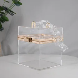 New Transparent Square Acrylic Bags Mark Replica Hand Bags For Women Luxury Designer Handbags Wallet Tote Clear Jelly Beach Bag