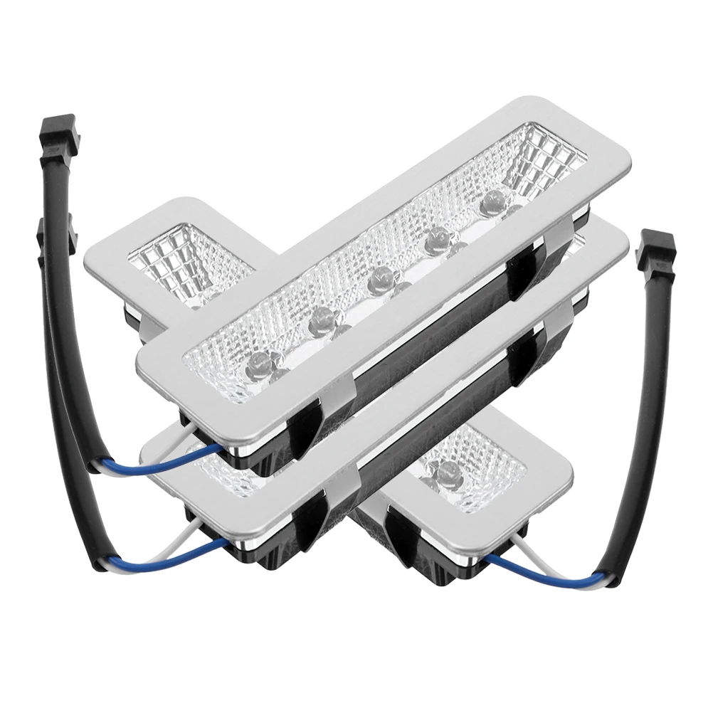 3 Pcs LED Range Hood Light Bulbs Kitchen Cooker Lamp Rectangle High Brightness Dual Saving Cold Light Replacement