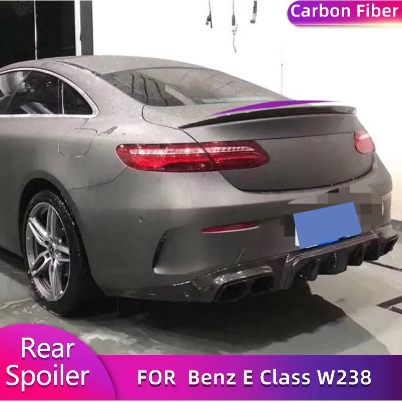

Carbon Fiber Rear Trunk Spoiler Wings For Mercedes-Benz E Class W238 E250 E400 E63 Coupe 2017 2018 Auto Rear Boot Lid Wing Lip