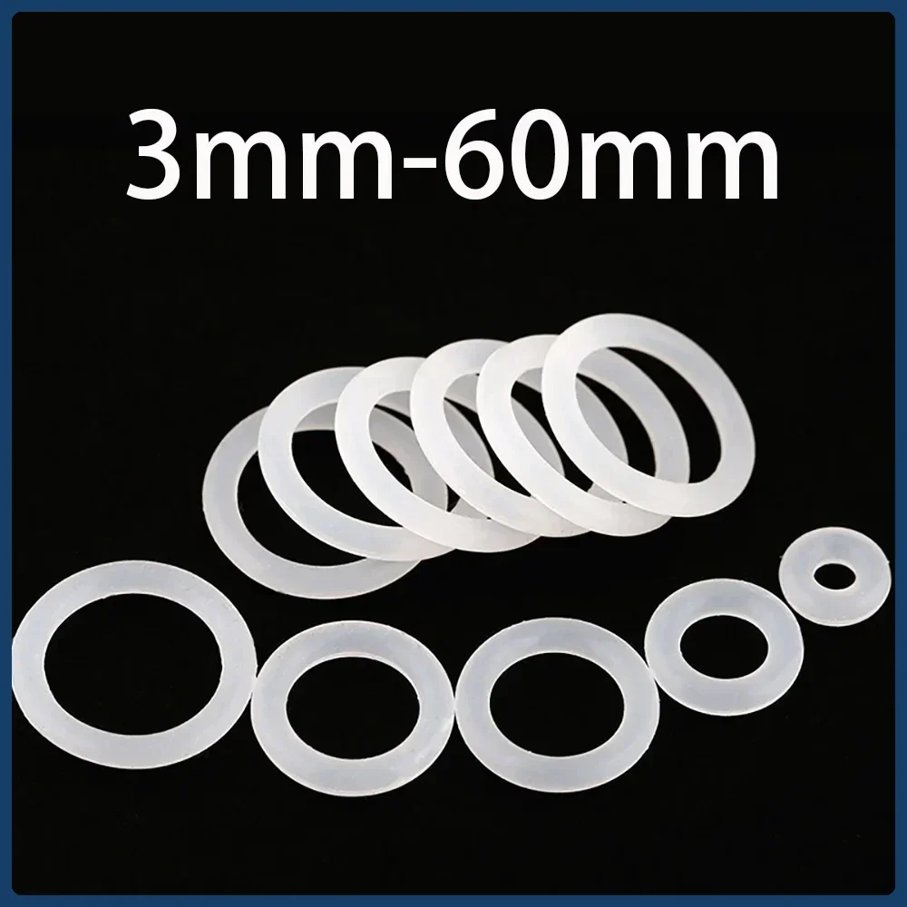 

White Food Grade Silicone O-ring Seal Gasket CS 3.5 4 5mm Waterproof Washer Rubber VMQ O Rings Silicone Ring OD 12 14 15 16-150