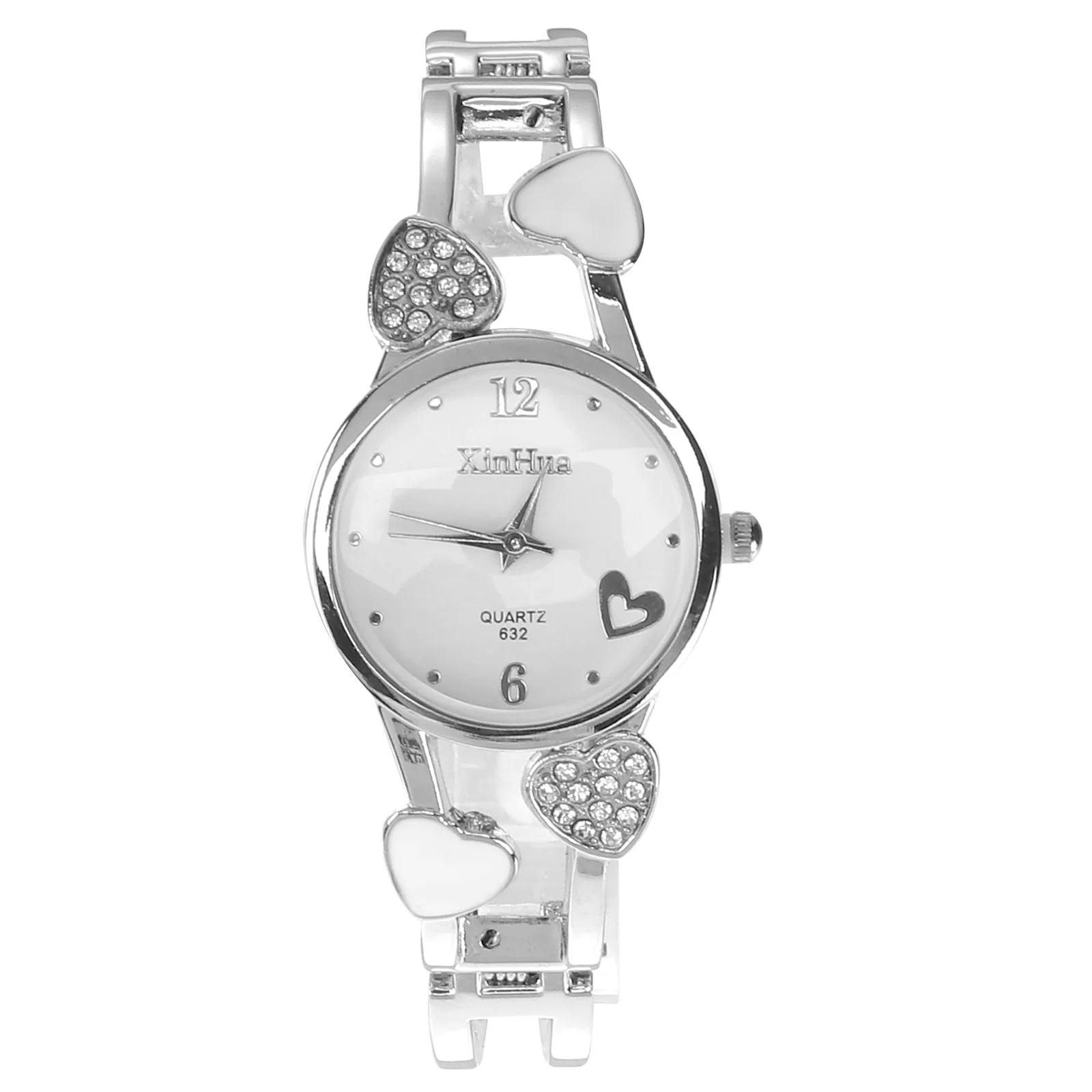 Casual Diamond Bracelet Watch Man Rhinestone Stainless Steel Ladies Bangle Cuff Watches Lady Quartz Wristwatch