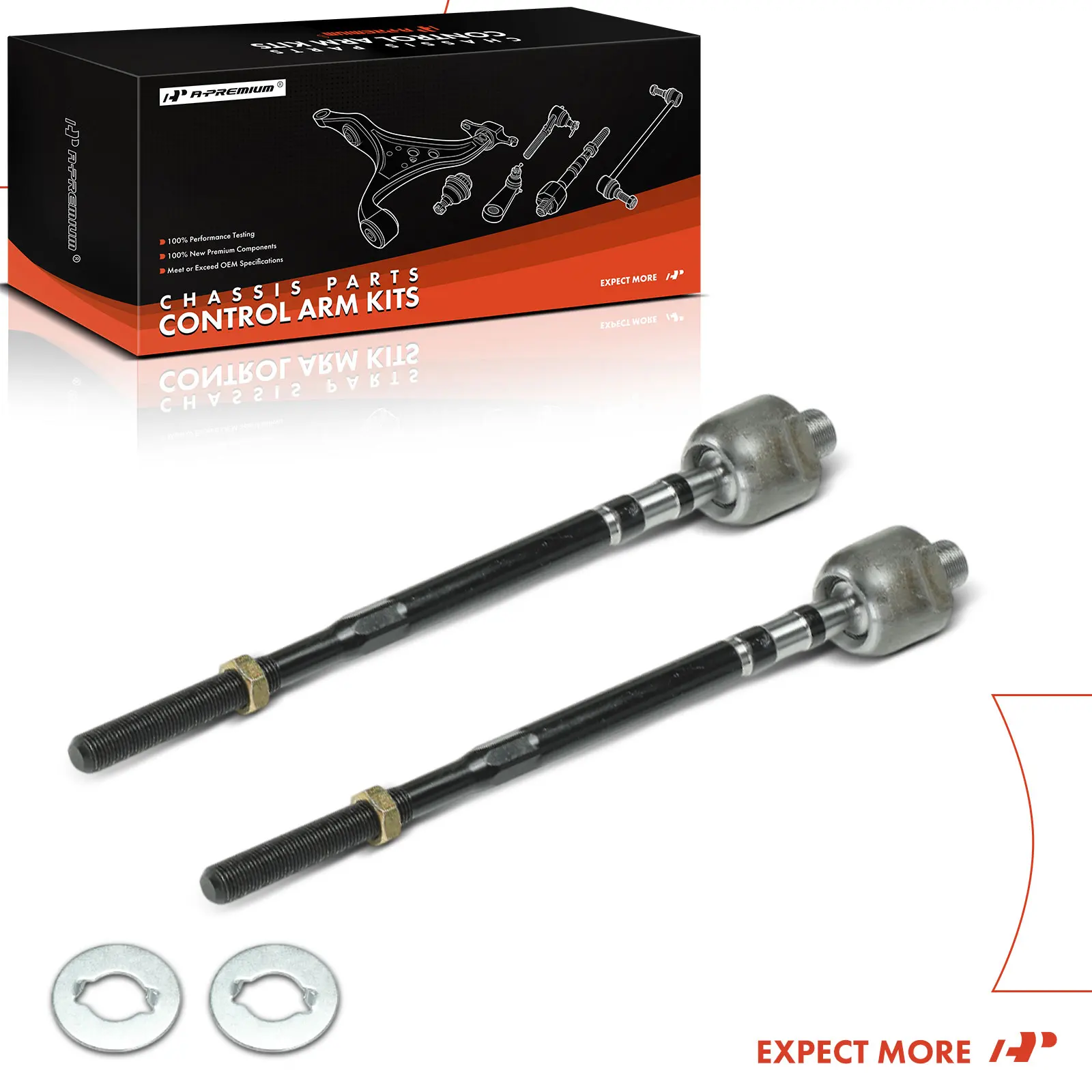 A-Premium 2x Inner Tie Rod End Kit for Volkswagen Phaeton 2004 2005 2006 Sedan 4-Door