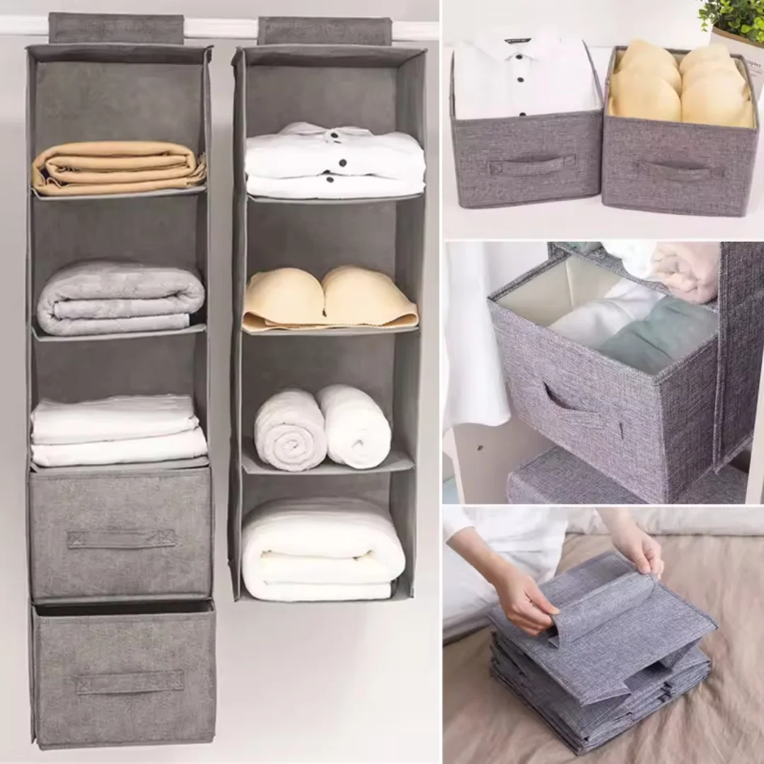 1 Stück Schrank-Organizer Hängender Unterwäsche-Organizer Aufbewahrungsregal für Kleiderschrank Aufbewahrungsbox Schubladenbox