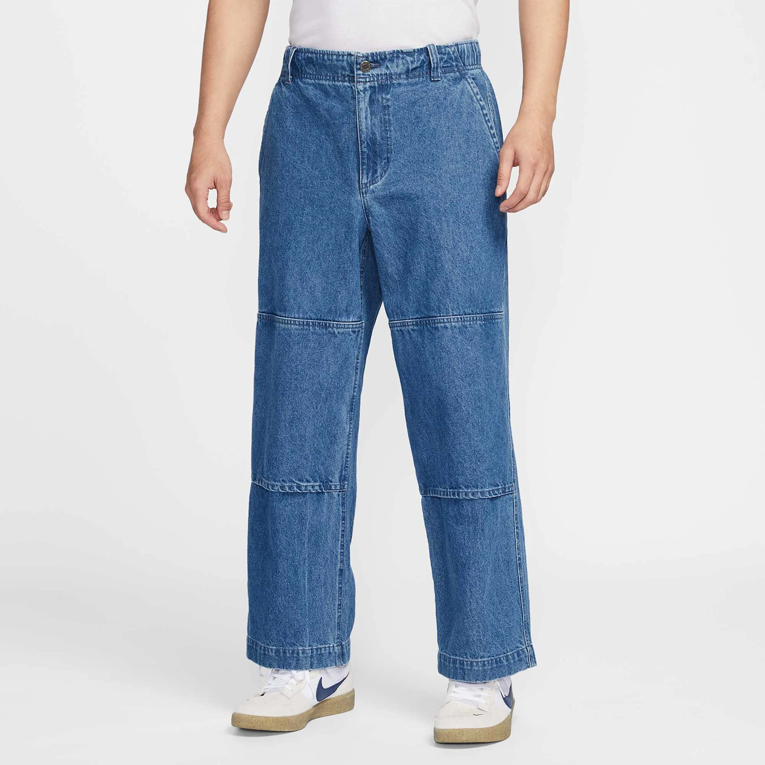 

Официальные новые мужские модные свободные лоскутные спортивные джинсовые брюки Nike HJ4267-491