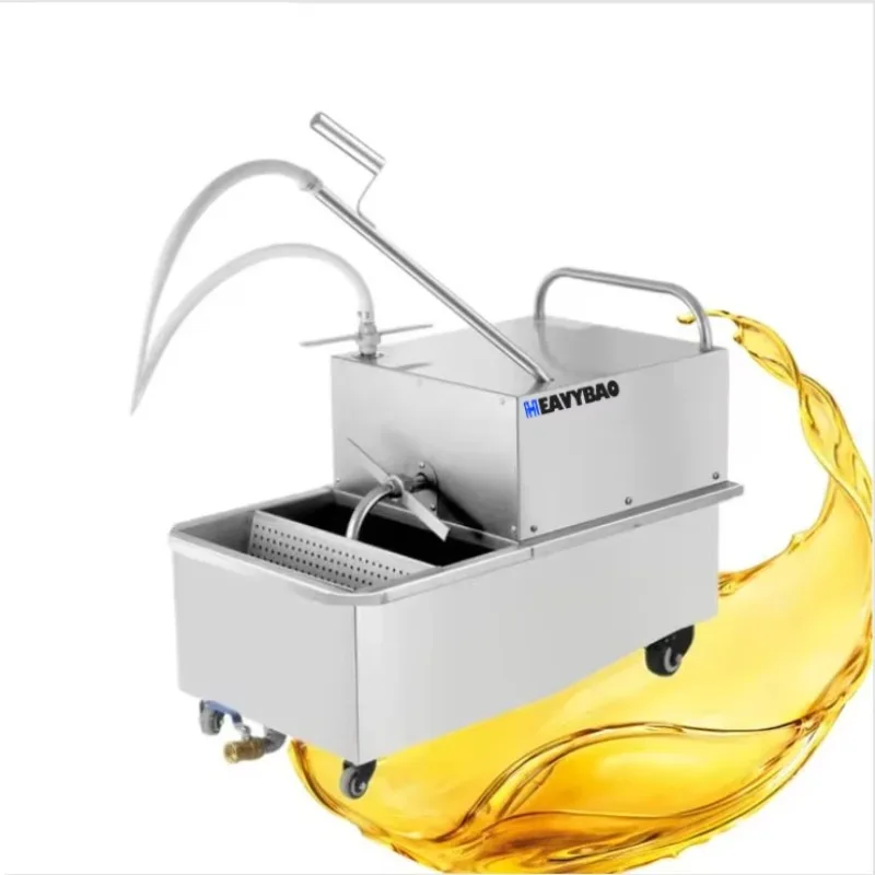 

Restaurant Kitchen Fast Food Equipment Oil Filter Carts Stainless Steel Deep Fryer Cooking Oil Filter Machine