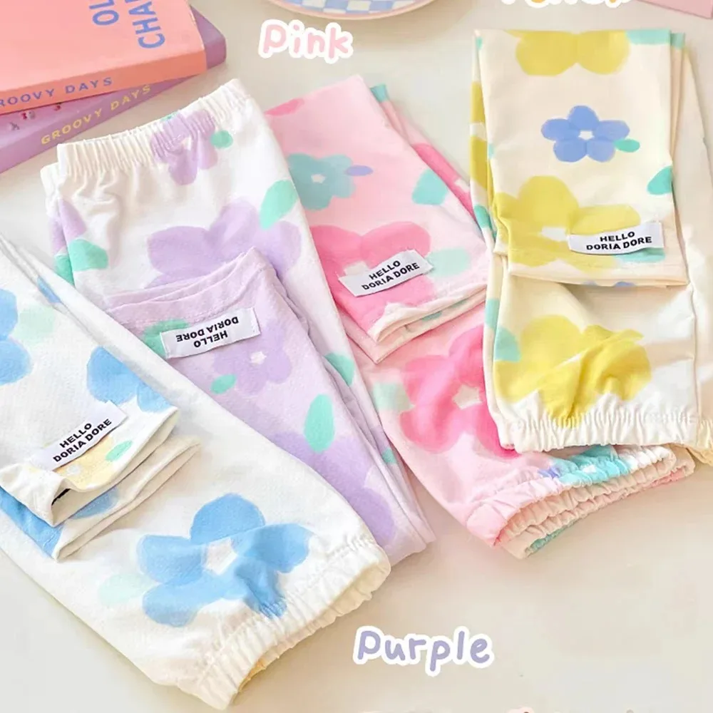 Elastic Printed Ice Silk Arm Sleeves UV Protection Ultrathin Sunscreen Sleeve Breathable Half Finger Ice Silk Long Gloves Travel
