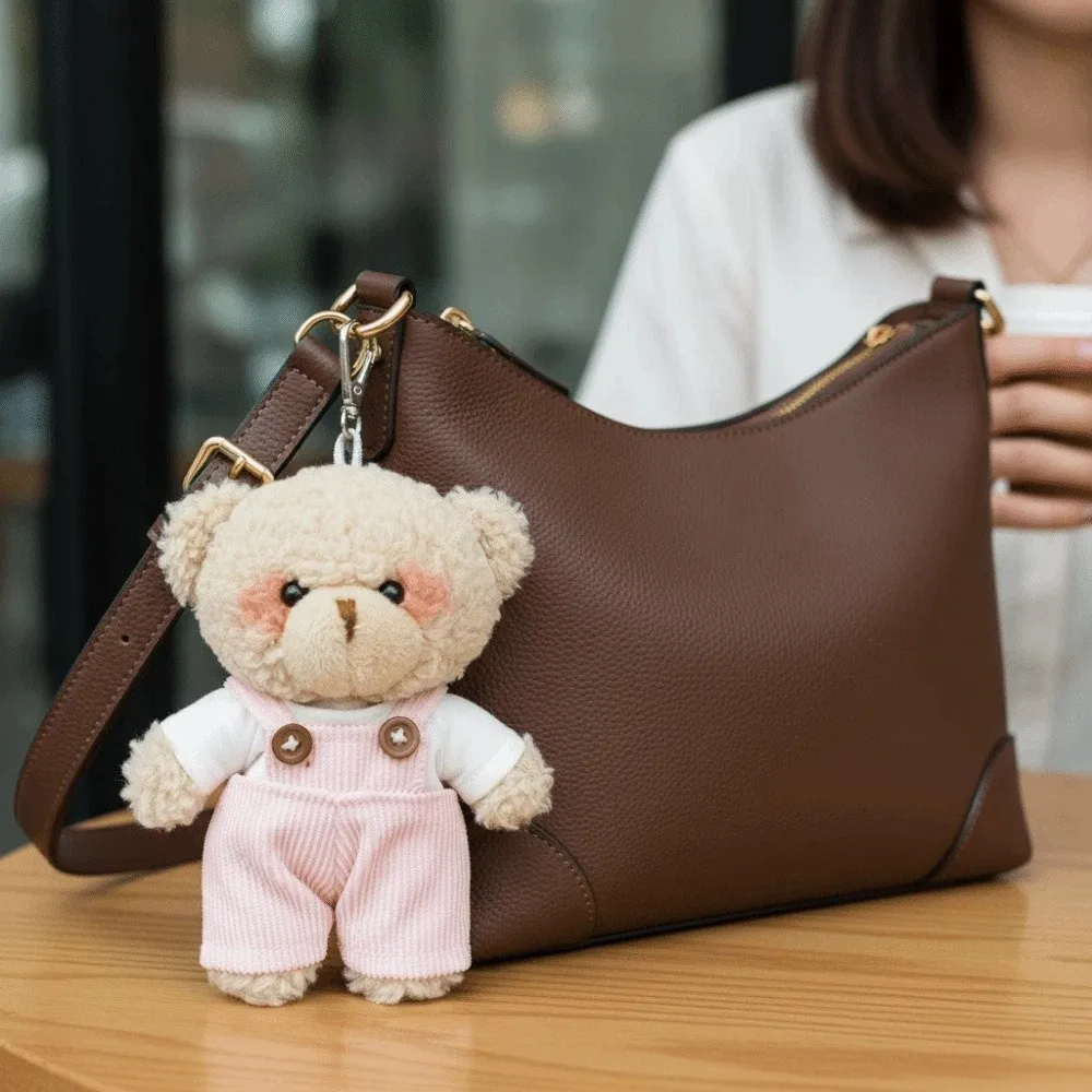 

Милый мультяшный брелок-медвежонок, мягкая плюшевая игрушка, креативный медвежонок 12 см в одежде, брелок-медвежонок для пары