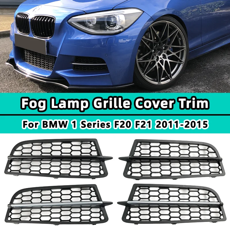 Front Bumper Fog Light Grille For BMW 1 Series F20 F21 M Model 2011 2012 2013 2014 2015 Lower Lamp Cover 51118053803 Honeycomb