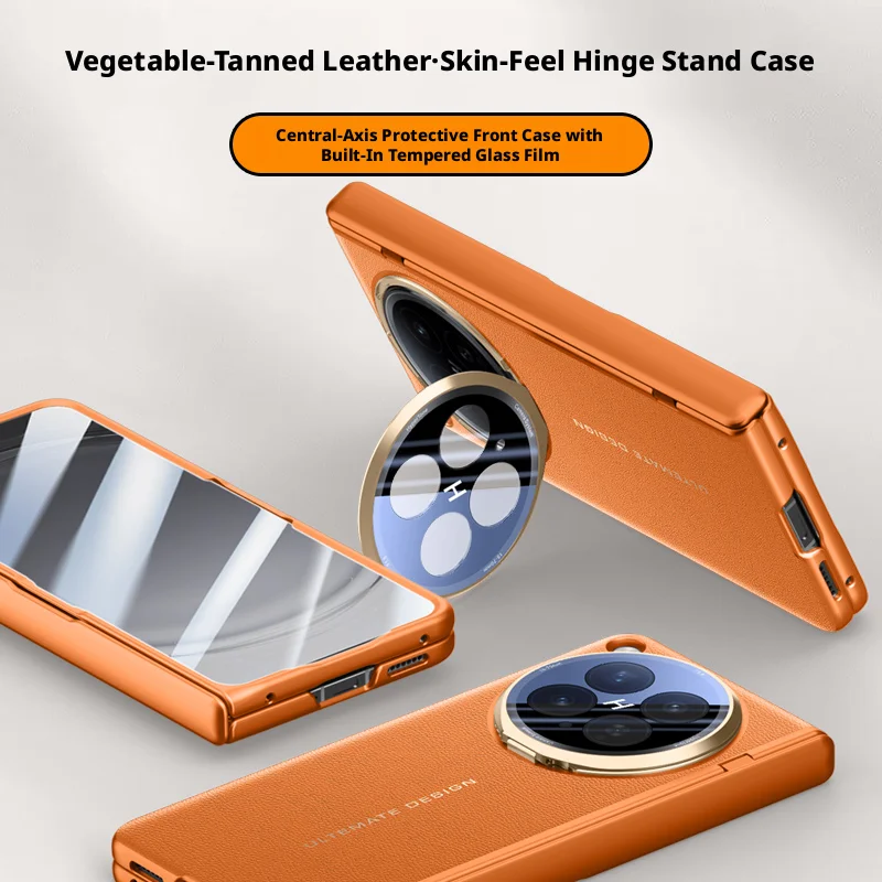 

Dual-screen Wrapped with Magnetic Hinge Lens Stand Holder Case For Oppo Find N6 Cell Phone Back Protection Cover