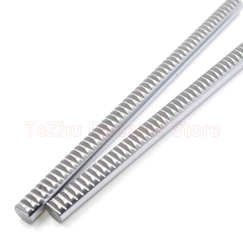 1pcs Round Rack 0.5/0.8/1/1.5/2/2.5 Module Length 300/500mm Dia 8/10/12/15/16/18/20/25mm 45# Steel Chrome Plating Spur Gear Rack - Image 5