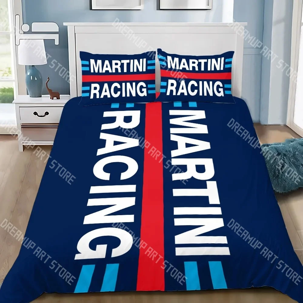 Fashion Racing M-Martini Stripe Cars Bedding Set Single Twin Full Queen King Size Bed Set Kids Bedroom Duvetcover Sets