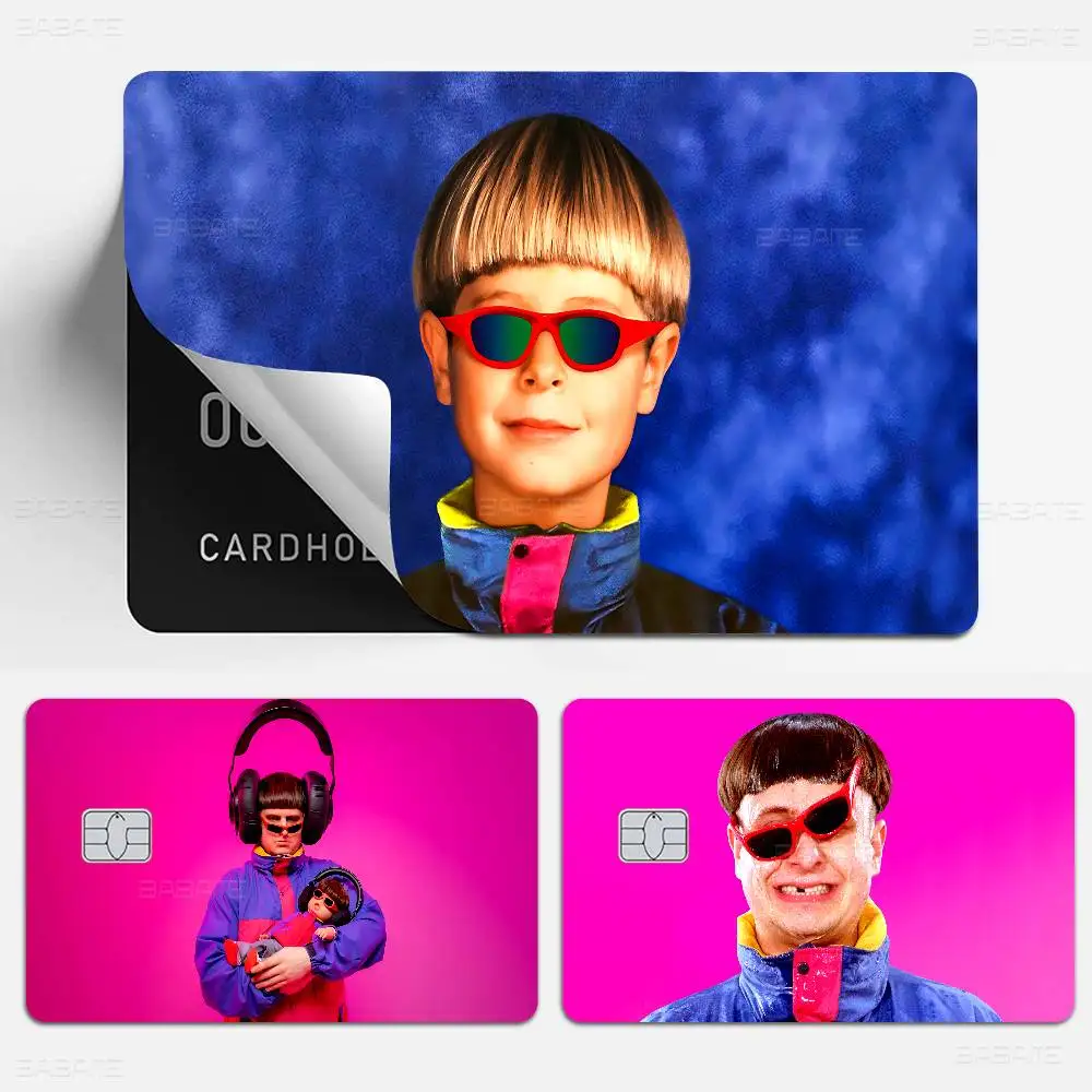 Singer Oliver Tree Anime Front Cover Film Sticker Skin for Credit Debit Card Small Large Chip