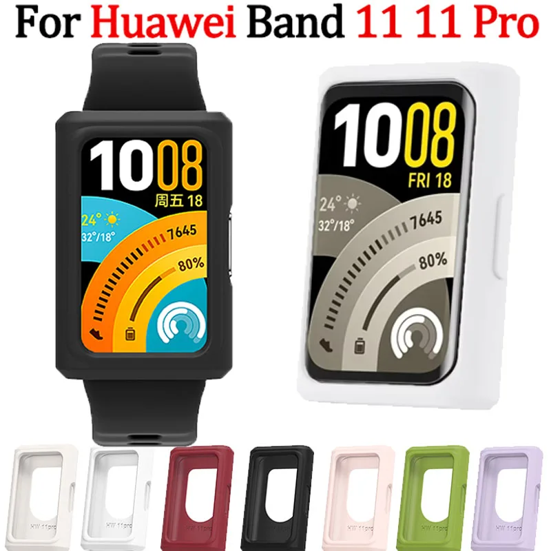 Soft Silicone Case For Huawei Band 11/11Pro Smart Watch Protective Bumper Shell For Huawei Band 11/11 Pro Caes Accessories