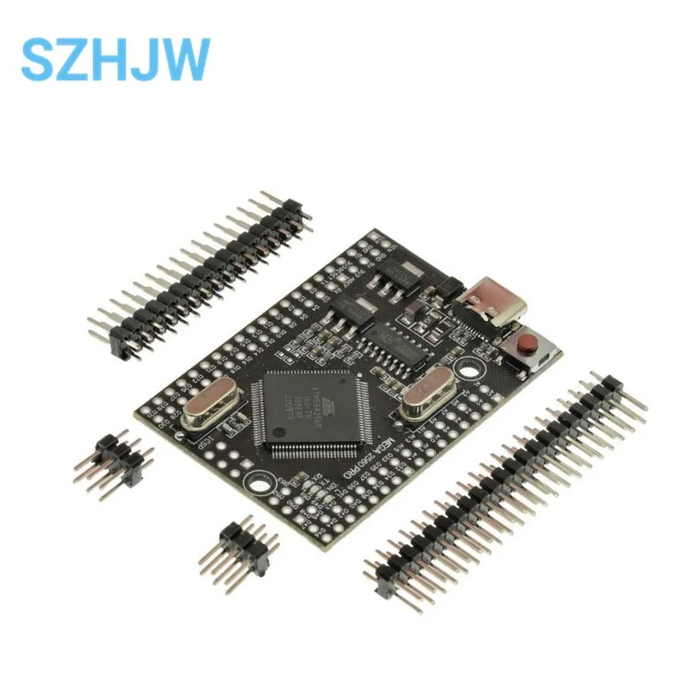 Mega2560 Mega 2560 PRO MINI 5V (Embed) CH340G ATmega2560-16AU MICRO TYPE-C with male pinheaders Compatible for arduino Mega