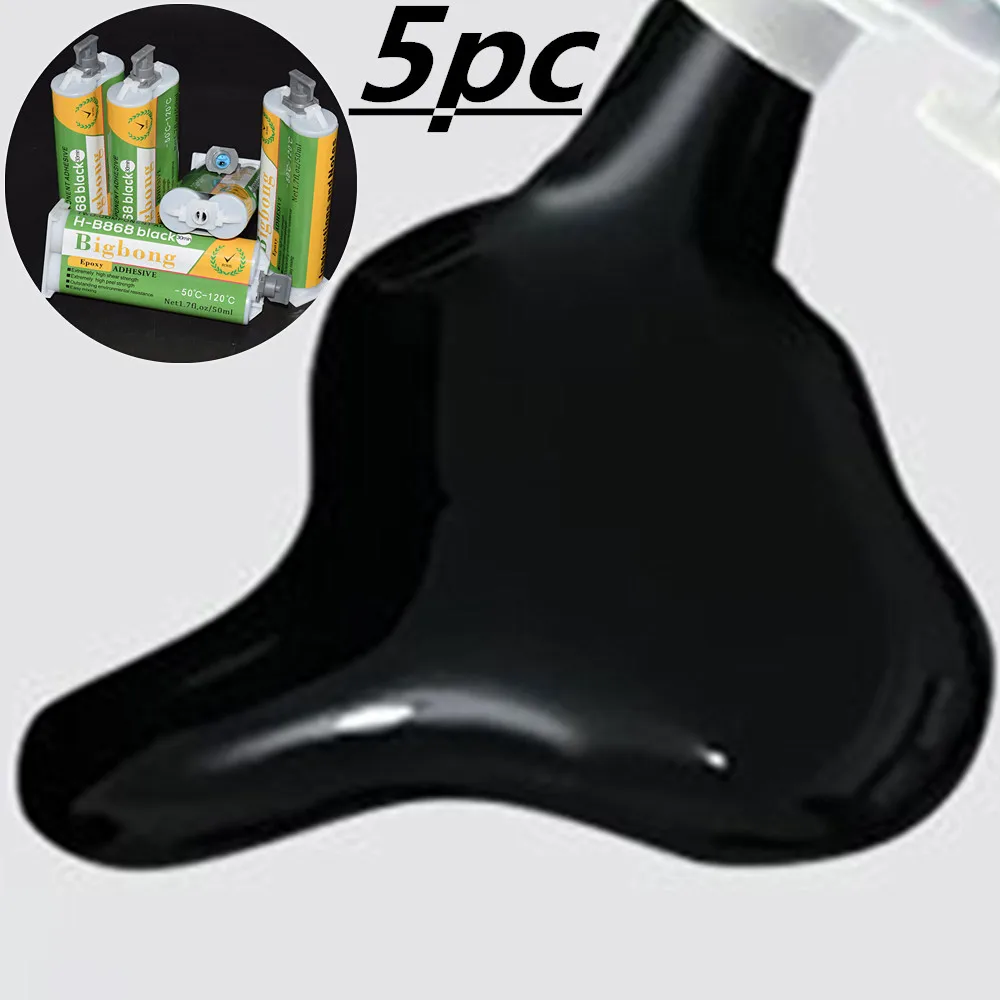 

5pc Epoxy Resin 50ml Caulk Glue 1:1 Structural Adhesives High Temperature Black Glues Set for 50ml 1:1 AB Glue Guns Caulking Gun