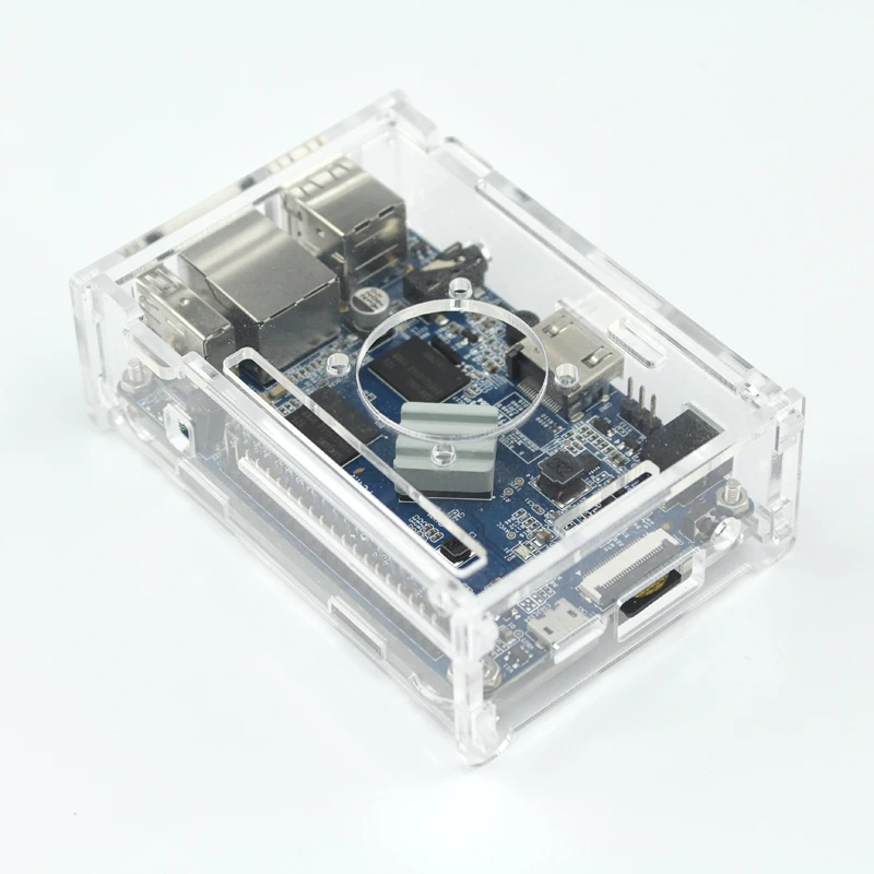 Orange Pi PC Acrylic Case Clear Transparent  Shell Box Optional Cooling Fan Heatsink Compatible for Orange Pi PC Plus