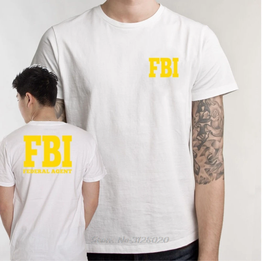 Federal Agent Bureau  Investigation FBI T Shirt Men Government Agent Secret Service T-shirt Funny Cotton O Neck Tshirt Tees
