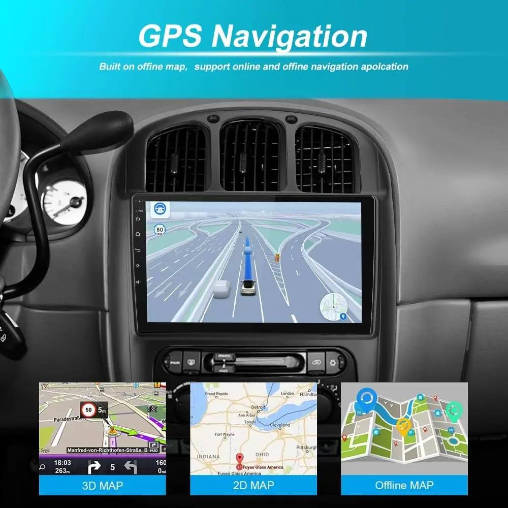 【2+64】 راديو ستيريو للسيارة Android 13 لسيارة Dodge Caravan Chrysler Town&Country 2001-2007 مع CarPlay Android Auto #6