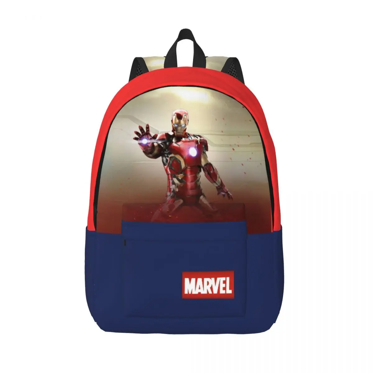 Bolso de mano Retro lavable de Marvel para hombre y mujer, bolsa universitaria de Iron Man, animación de Marvel, regalo de regreso a la escuela, personalizado, senderismo