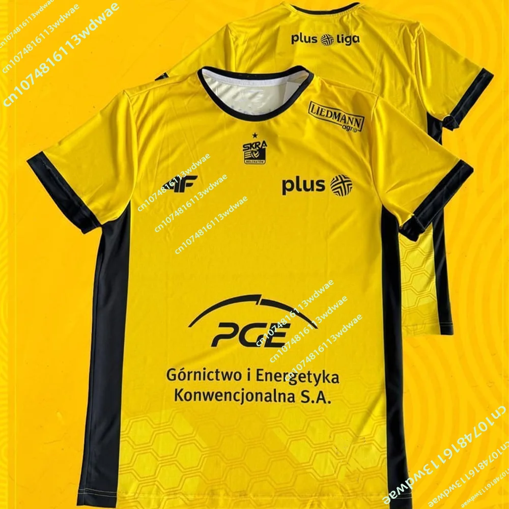 2026-skra-bełchatow-nova-chegada-camiseta-casual-de-voleibol-polones-masculina-e-infantil-de-secagem-rapida-camisa-especial-de-voleibol-para-equipes-de-cheerleading