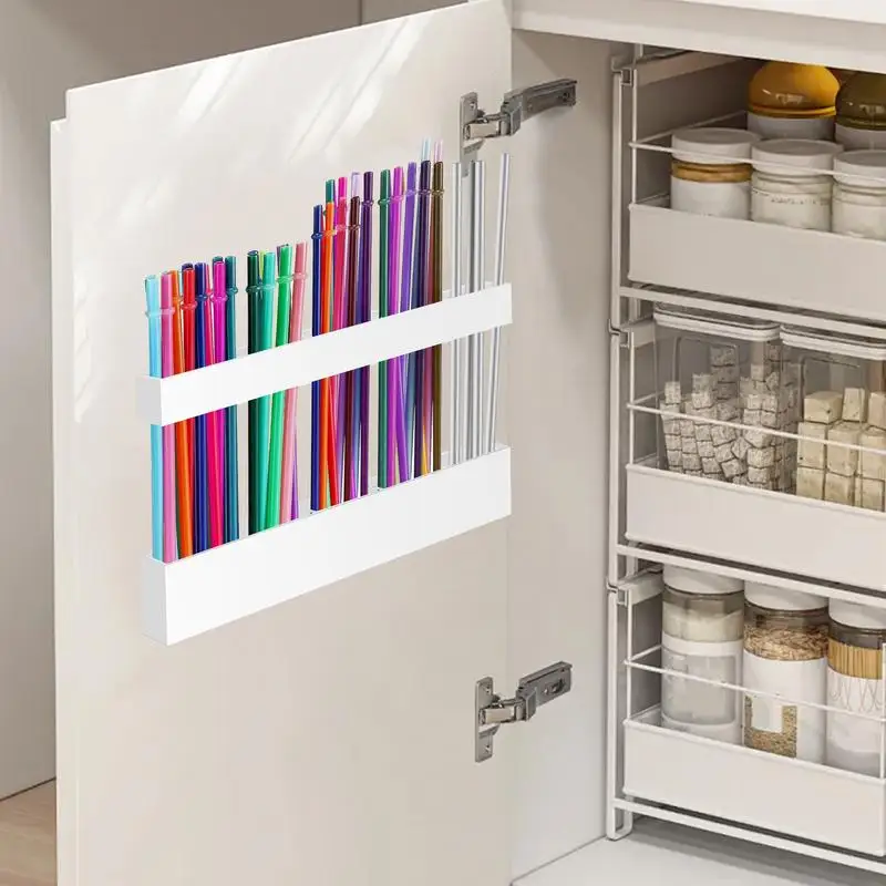 

Акриловый держатель для соломинки для шкафа 9,5 дюймов, большая емкость для хранения, клейкий держатель для акриловой соломы для сбора в школьном классе