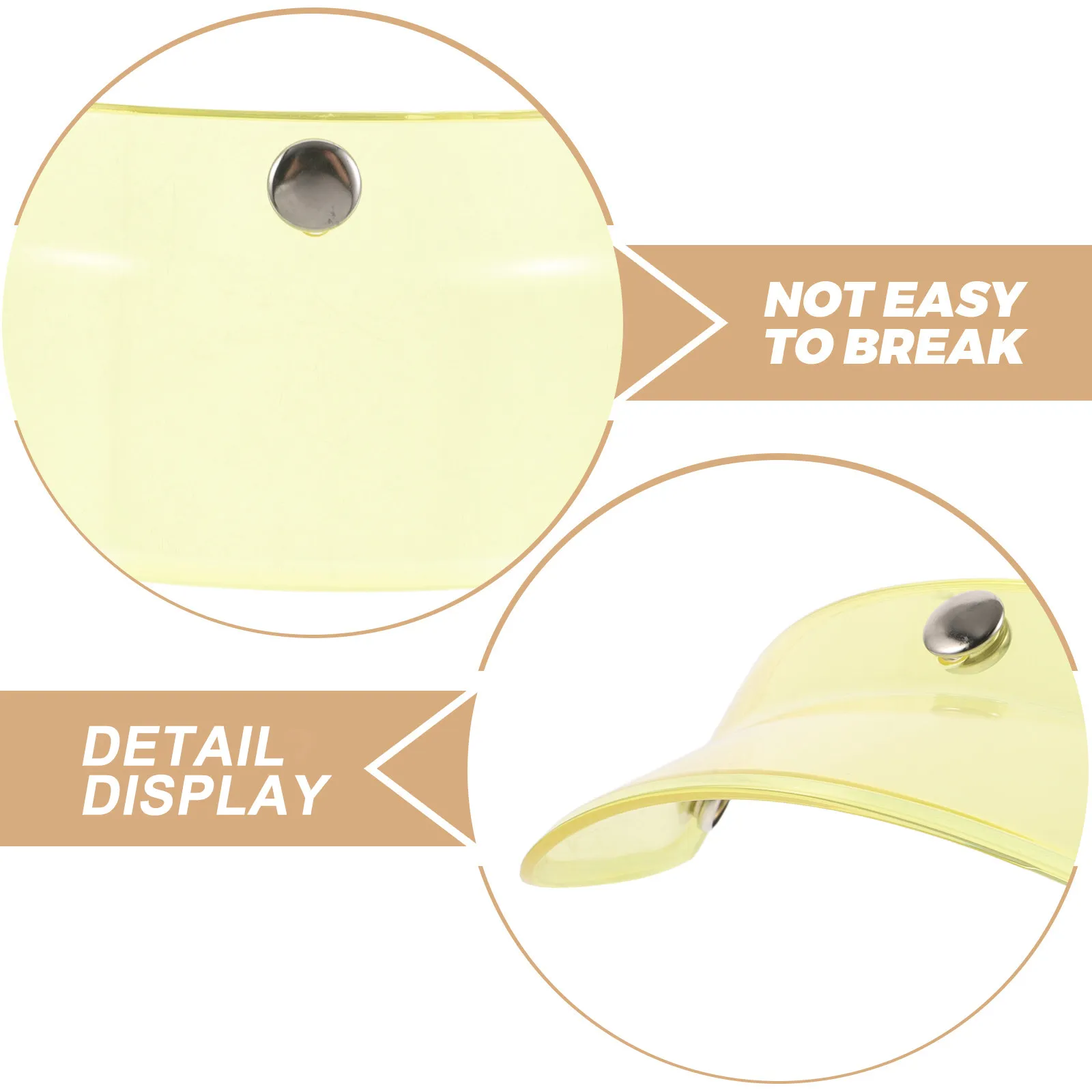 Retro Motorcycle Visor 3-Snap Attachment Vintage Style Sun Shield Ideal for Summer Riding Outdoor Use