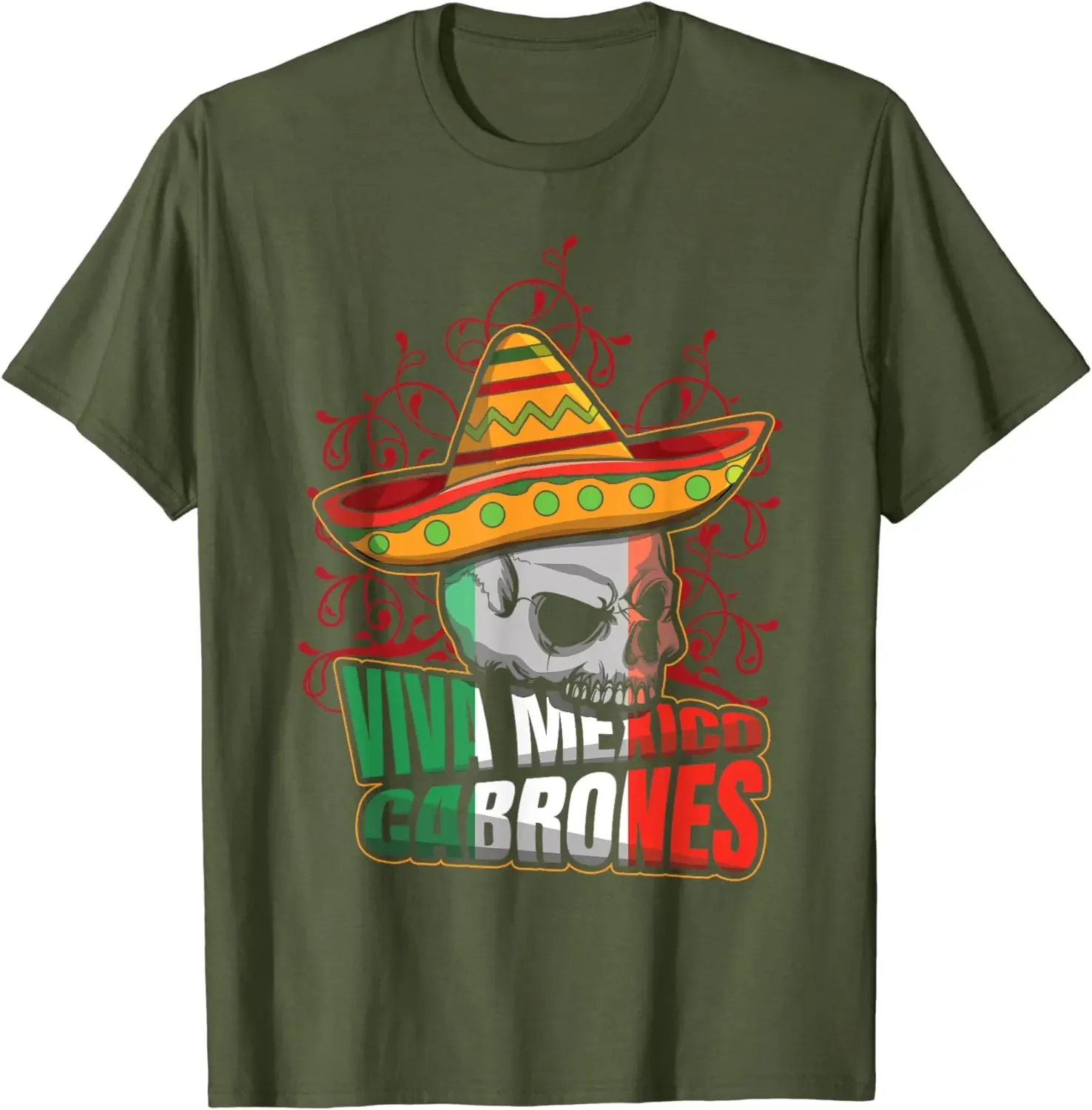 Mexico Fiesta Dia De Los Muertos May 5th Viva Cinco De Mayo T-Shirt Men T Shirt  Vintage Tees Top Streetwear Cotton T Shirts