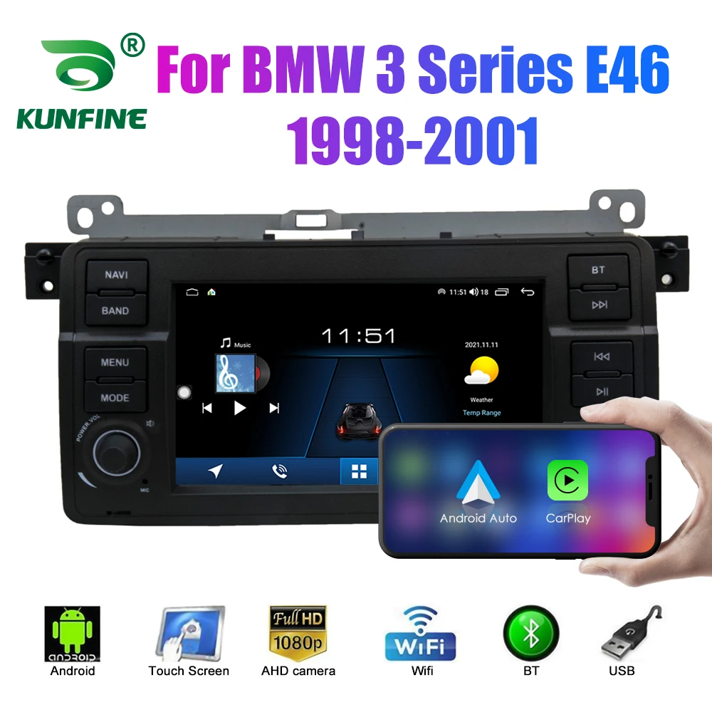 

Автомагнитола 2 Din Android для BMW 3 серии E46 1998-2001, автомобильная стереосистема, мультимедийный видеоплеер, DVD-плеер, GPS-навигация Carplay