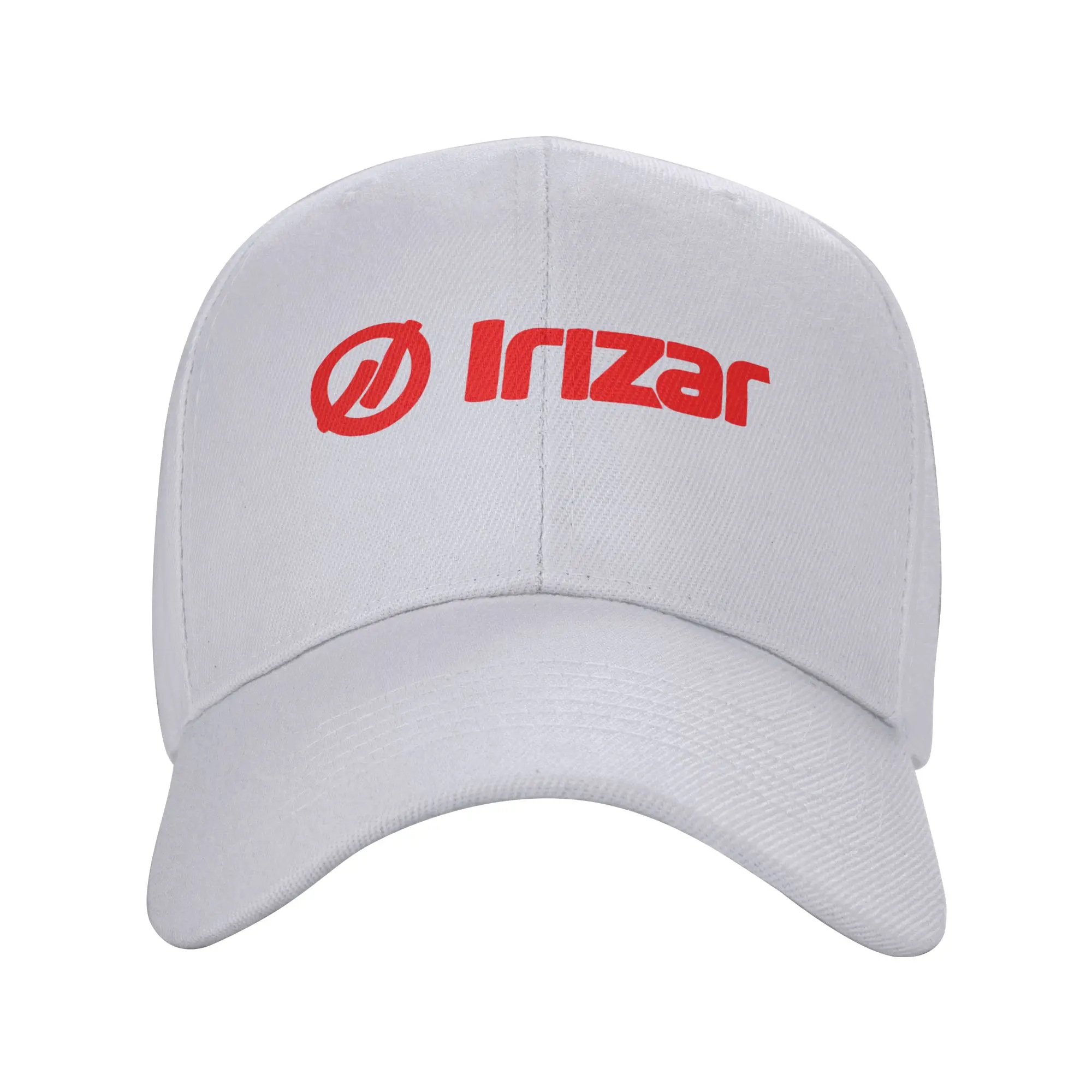 Gorra de béisbol de mezclilla con visera curva y logo de Irizar, estilo camionero