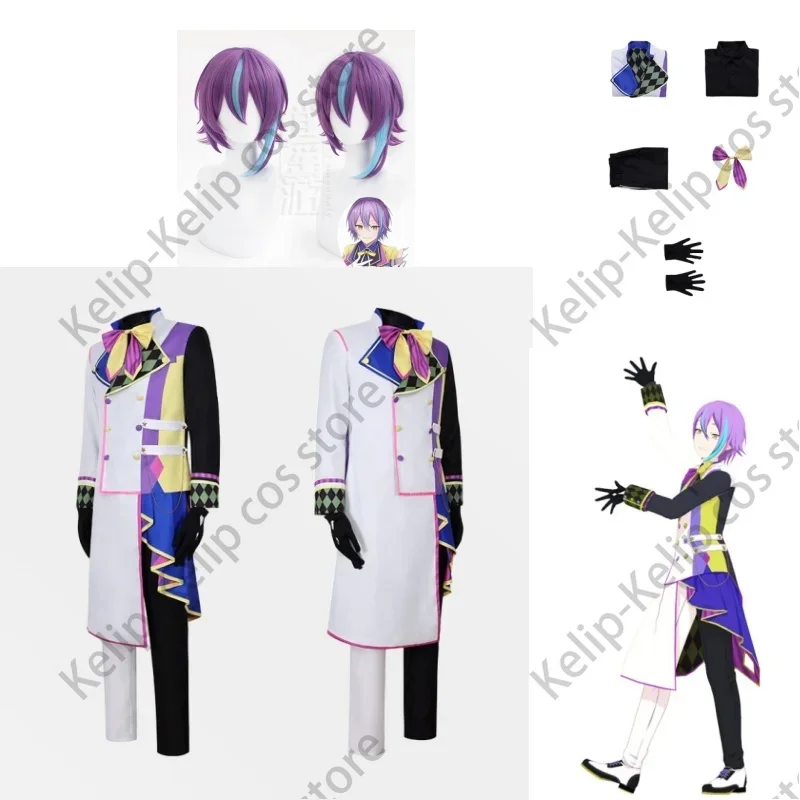 3th Kamishiro Rui Cosplay Anime Color Stage Project Stage Cosplay Uniform Wig Halloween Party New Outfit for Men