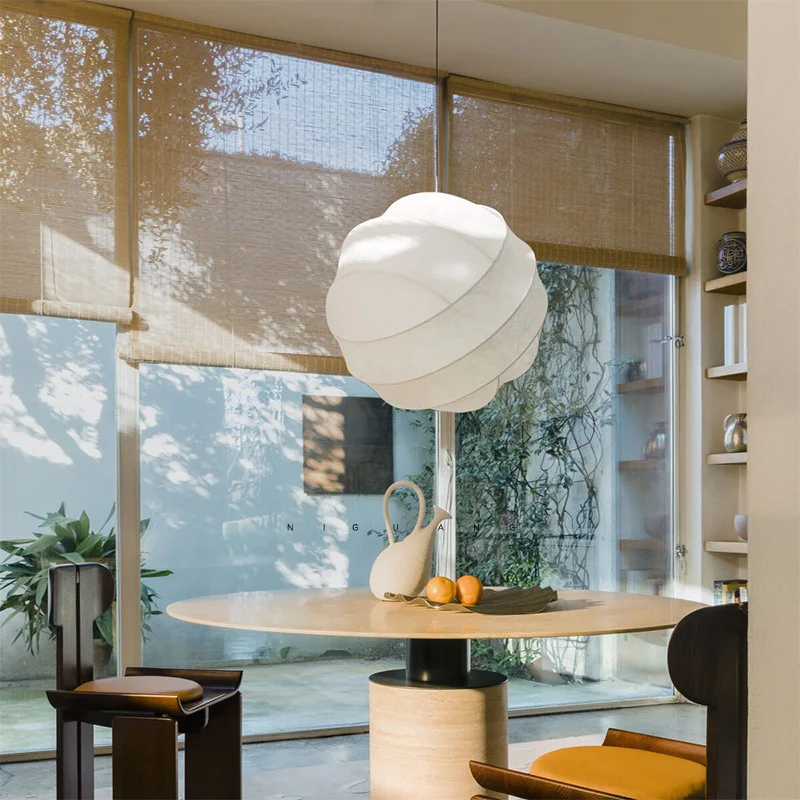 Wabi zijderups kroonluchter slaapkamer retro eetkamer licht