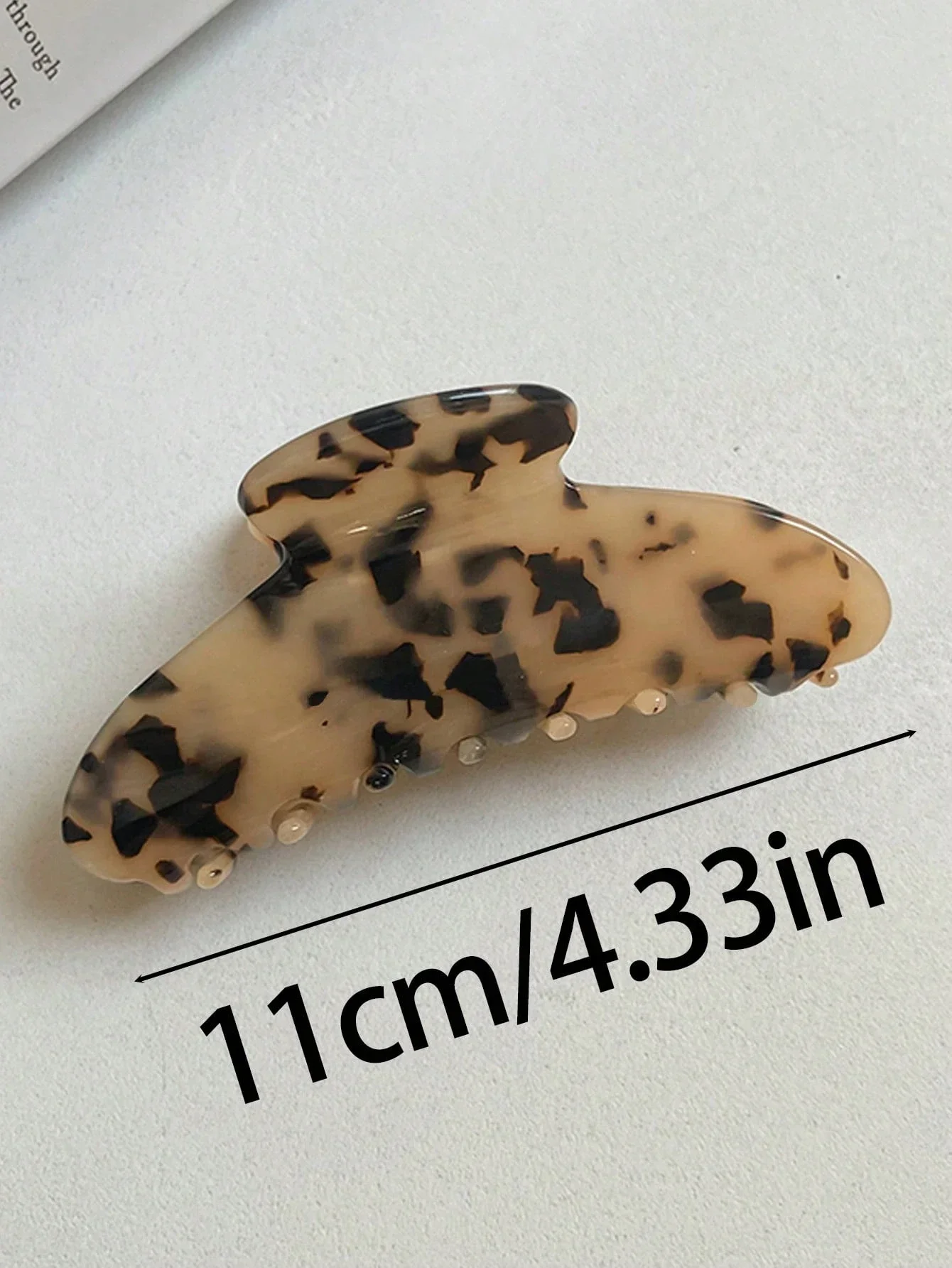 

11cm Leopard Print Acrylic Hair Claw Clip For Women Fashion Accessory