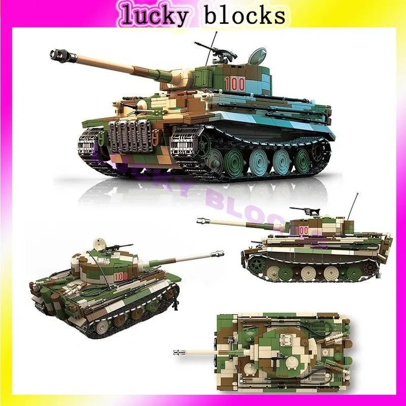 

Tiger Heavy Tank Type I Tank Model Military Series World War II Tank Building Block Assembly Ornament Baby Gift Children's Gift