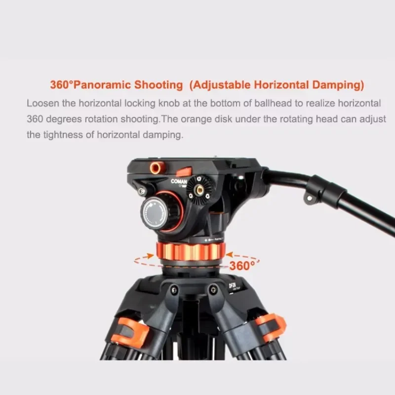 New Design Professional Video Fluid Tripod Ball Head Q7 Plus for nikon Dslr  Tripod factory