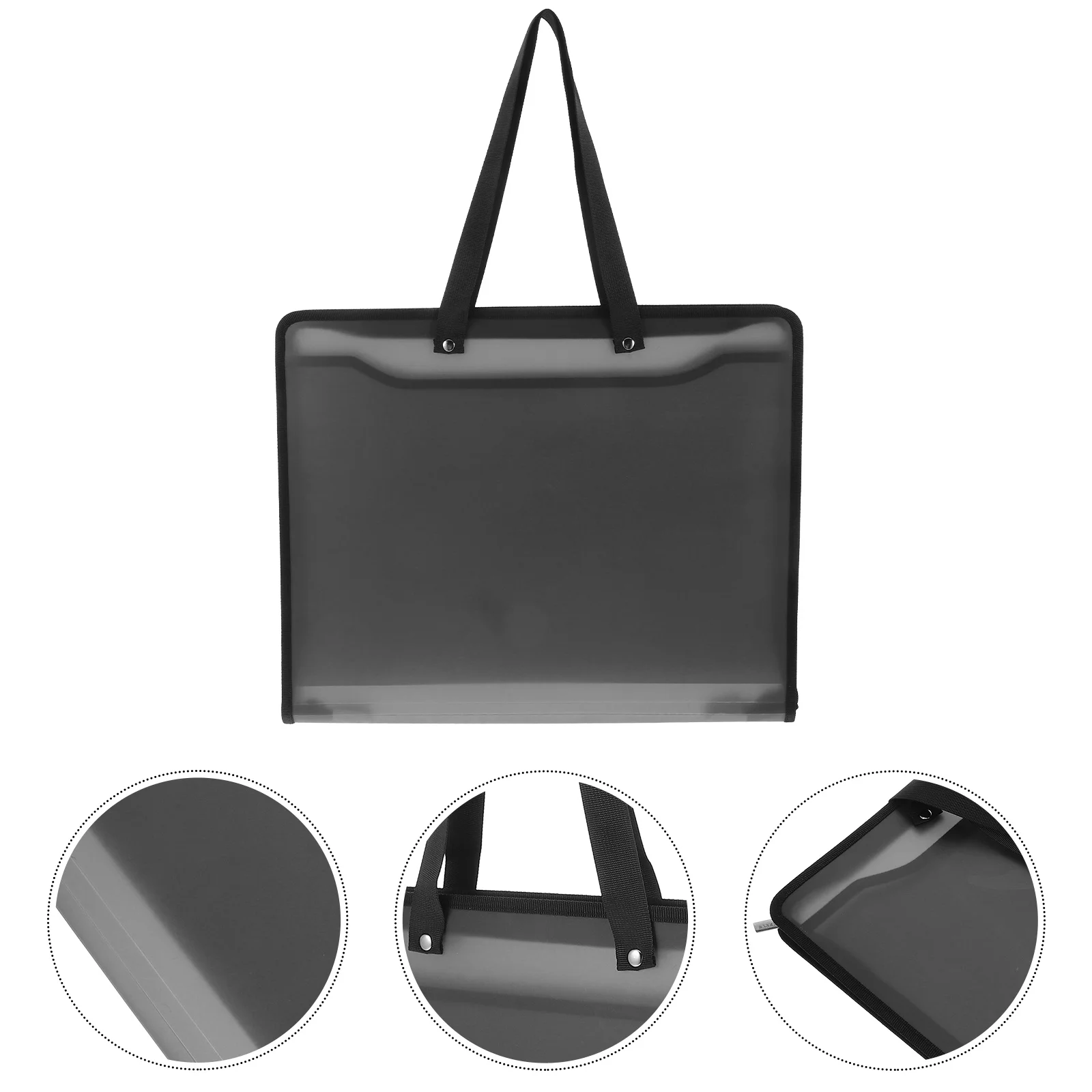 

Essential Art Portfolio Storage Bag Large Size Holds Drawings Papers Notebooks Strong Edge Binding Zippered Closure for Safe