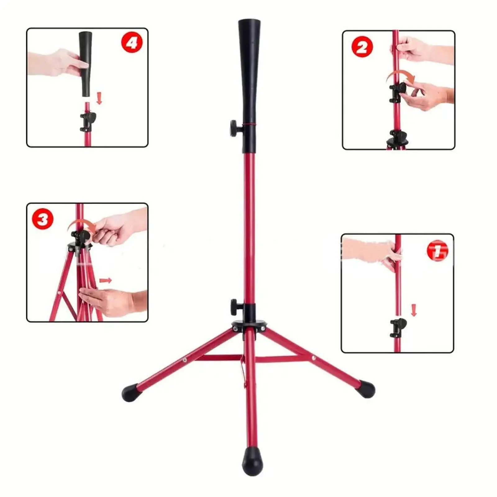 

Baseball Teeball Batting Tee Portable Training Equipment Adjustable Stand for Children Indoor Outdoor Use