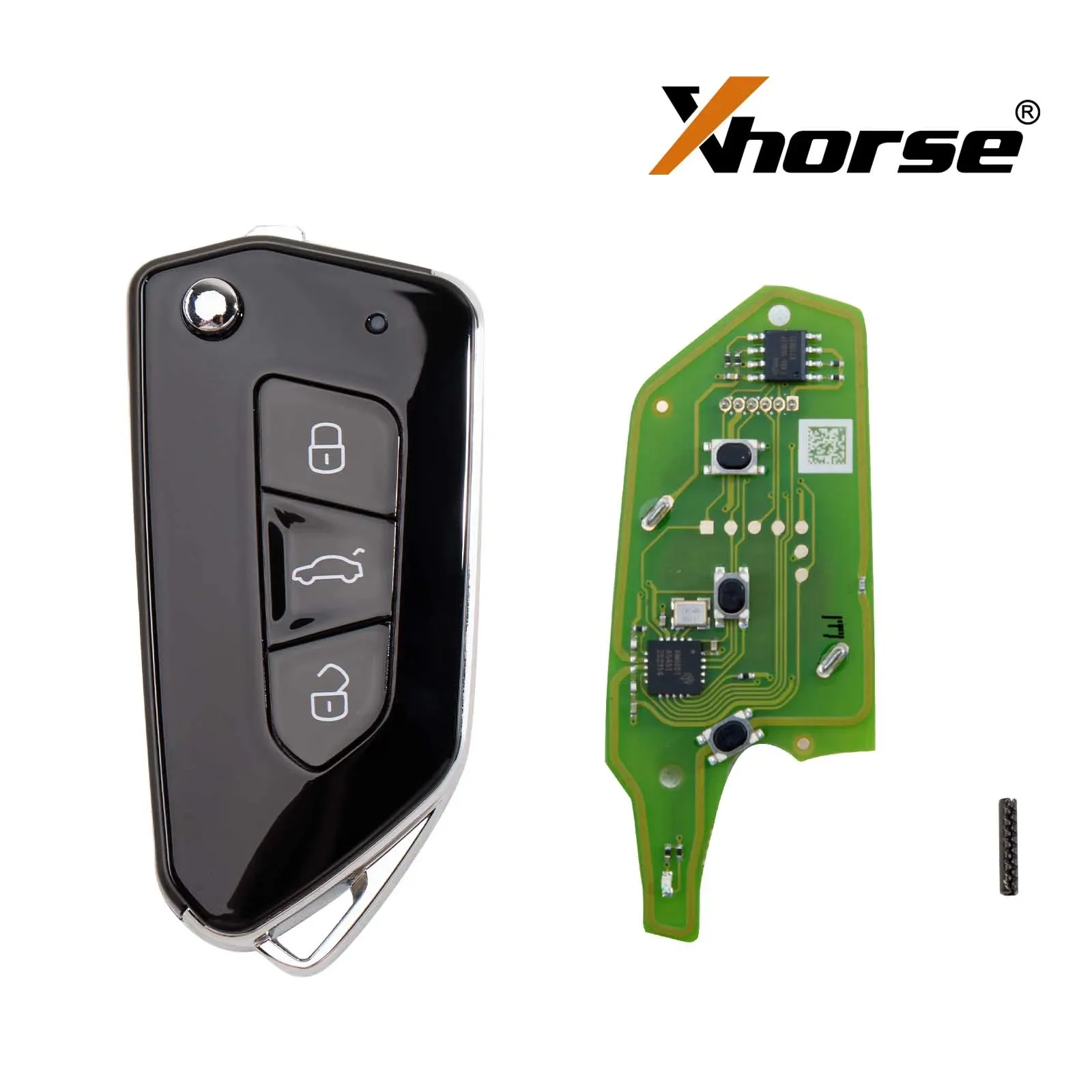 Xhorse XKGA81EN All Black GA08 Style 3 Buttons Wire Remote Key 2PCS/Lot